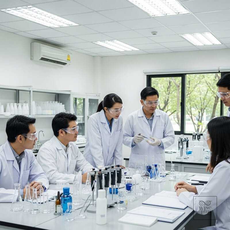 ทีมวิจัยพัฒนาสูตรสำหรับแบรนด์สกินแคร์ผิวแดง