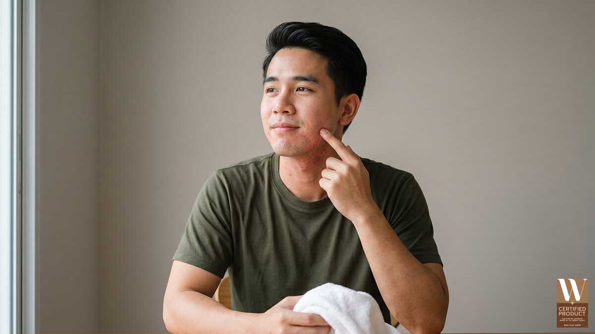 หลังโกนหนวดผิวระคายเคืองง่าย