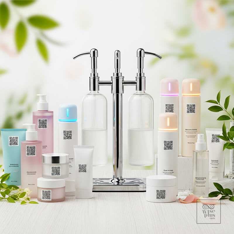 ลูกค้าไทยสแกนแพ็คเกจสกินแคร์เพื่อรับข้อมูลสินค้า