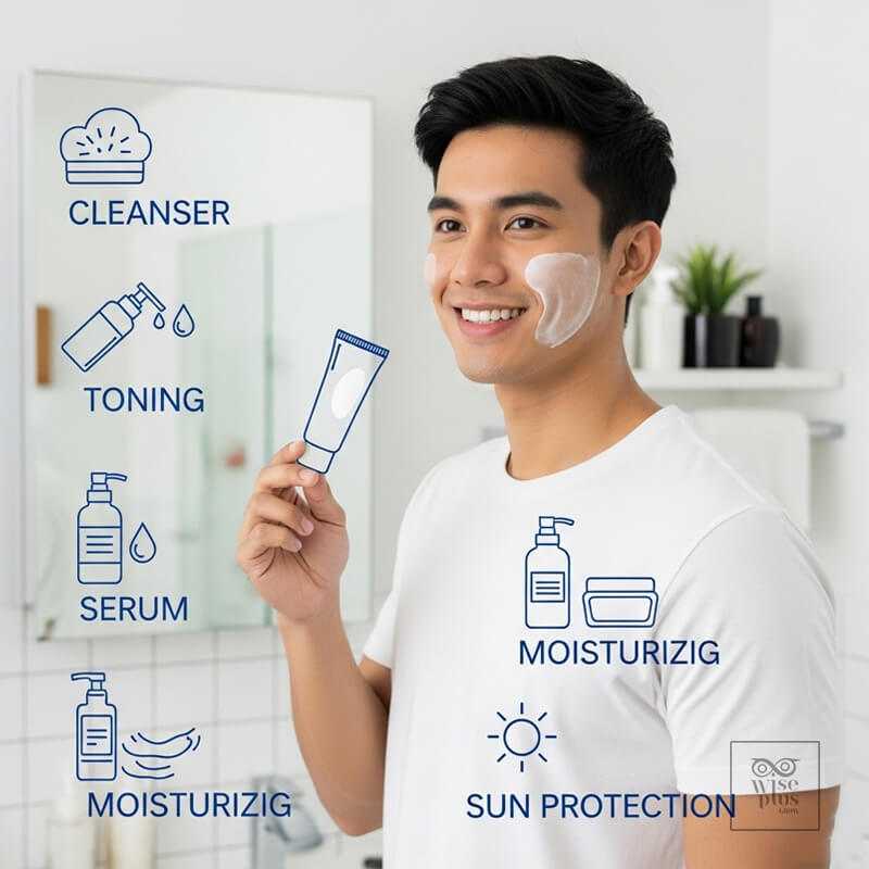 ขั้นตอนดูแลผิวหน้าสำหรับผู้ชายวัยทำงาน