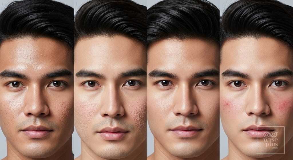 ประเภทผิวหน้าของผู้ชาย