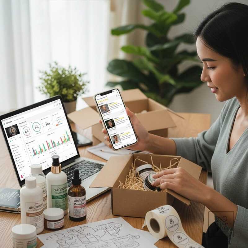 เจ้าของแบรนด์วิเคราะห์รีวิวลูกค้าและปรับการตลาดด้วยตนเอง