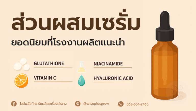 ส่วนผสมเซรั่มยอดนิยมที่โรงงานผลิตแนะนำ