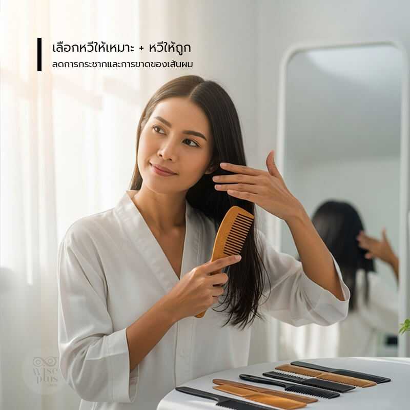 หวีผมอย่างถูกวิธีด้วยหวีซี่ห่างลดผมร่วงได้
