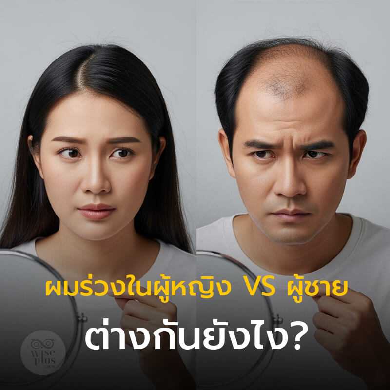ลักษณะผมร่วงของผู้ชายและผู้หญิงต่างกันอย่างไร