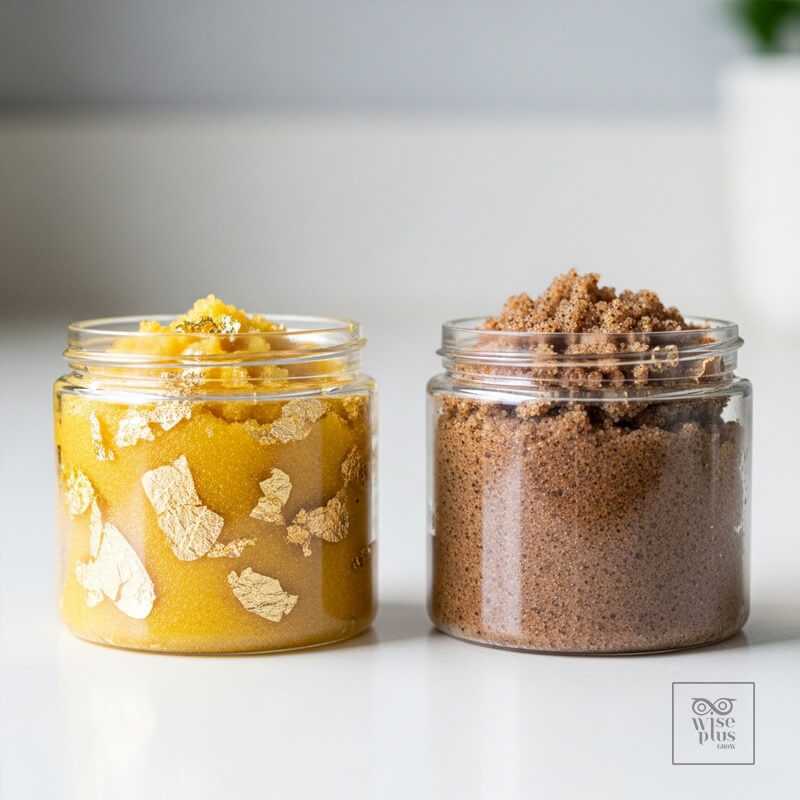 เปรียบเทียบเนื้อสครับทองคำกับสครับทั่วไปอย่างชัดเจน