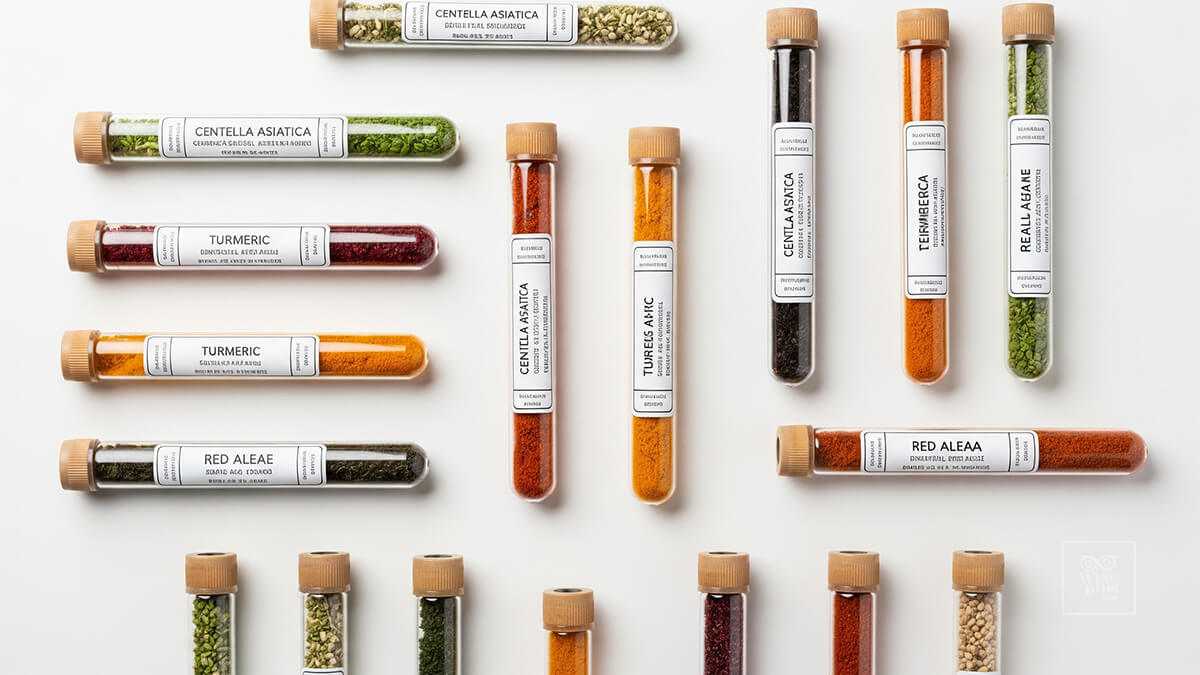 สารสกัดสมุนไพรไทยในขวดทดลองสำหรับพัฒนาสูตรเซรั่ม