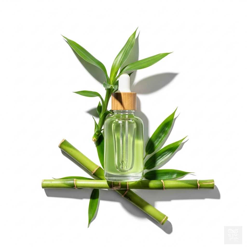 ขวดเซรั่มสารสกัดไผ่เพื่อผิวชุ่มชื้น