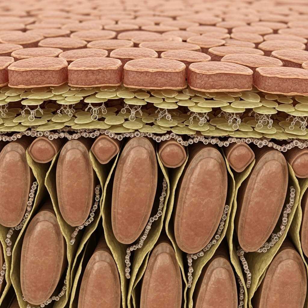 โครงสร้างแลมิลลาของผิวที่มีเซราไมด์