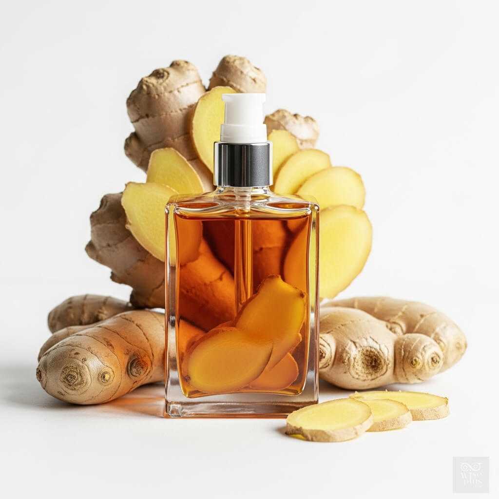 ขวดเซรั่มสารสกัดขิงเพื่อผิวชุ่มชื้น