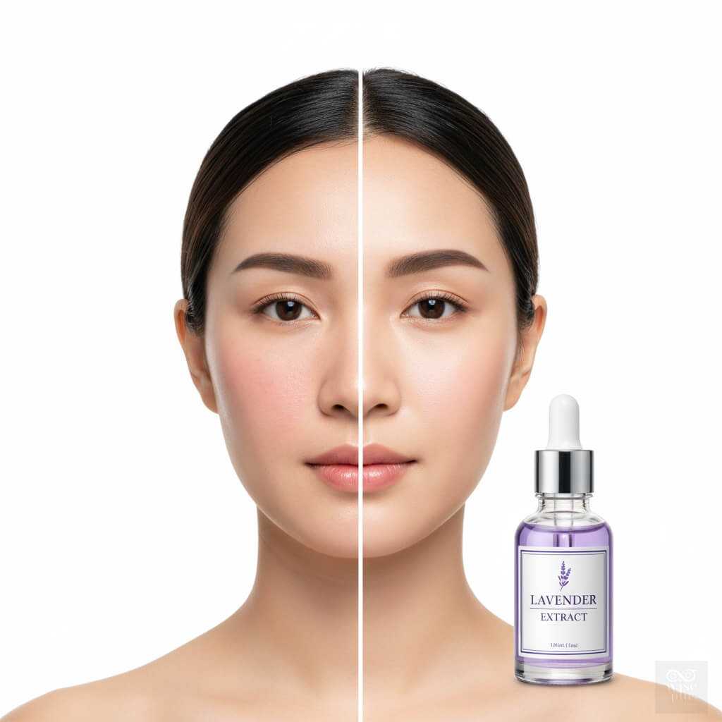 ผิวสาวไทยก่อนและหลังใช้สารสกัดลาเวนเดอร์