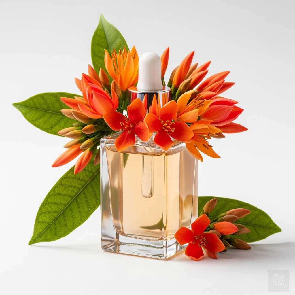 ขวดเซรั่มสารสกัดดอกทองกวาวสำหรับสกินแคร์