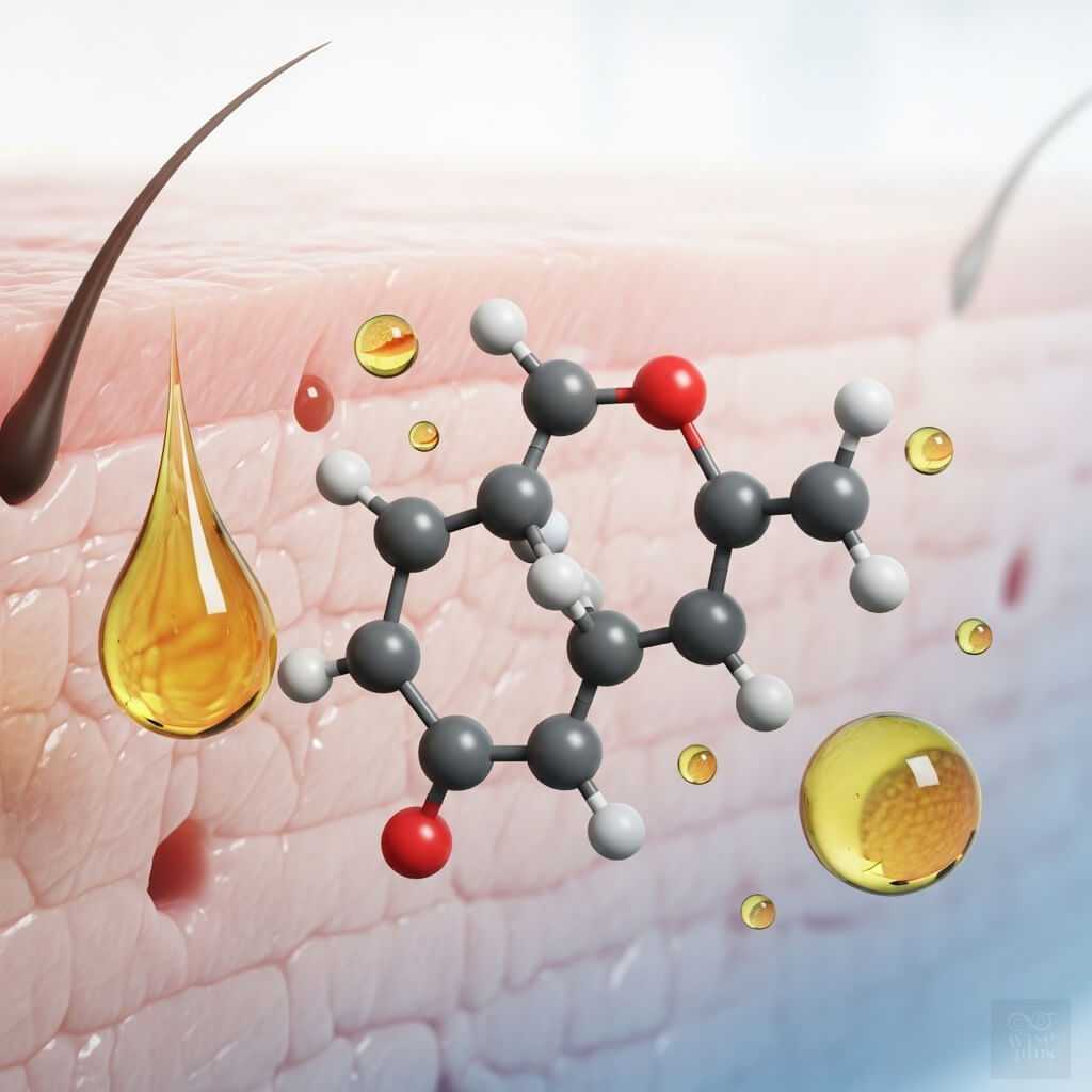 โครงสร้างโมเลกุลซาลิไซลิกแอซิดและการทำงานละลายไขมันในรูขุมขน