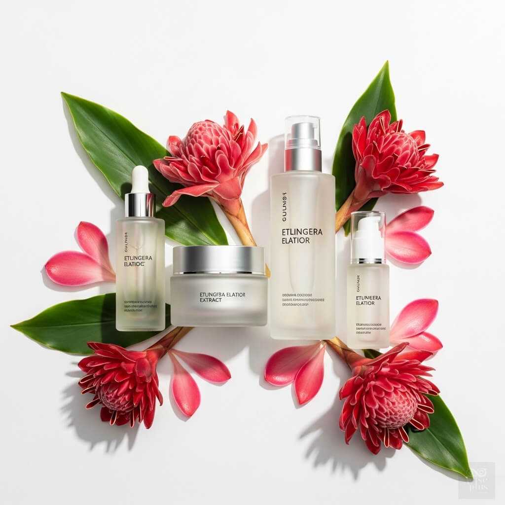 ขวดสกินแคร์ 4 แบบจากสารสกัดดอกดาหลา