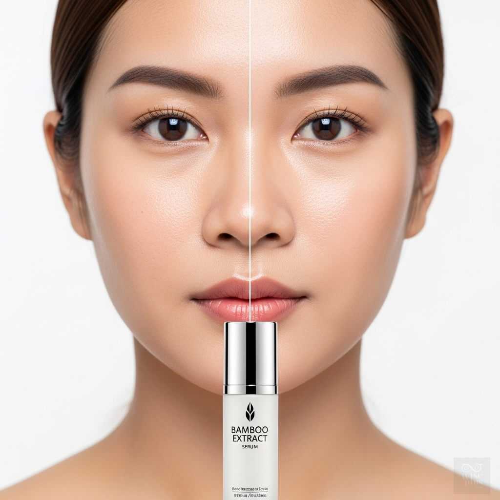 ผิวสาวไทยก่อนและหลังใช้สารสกัดไผ่ Bamboo Extract