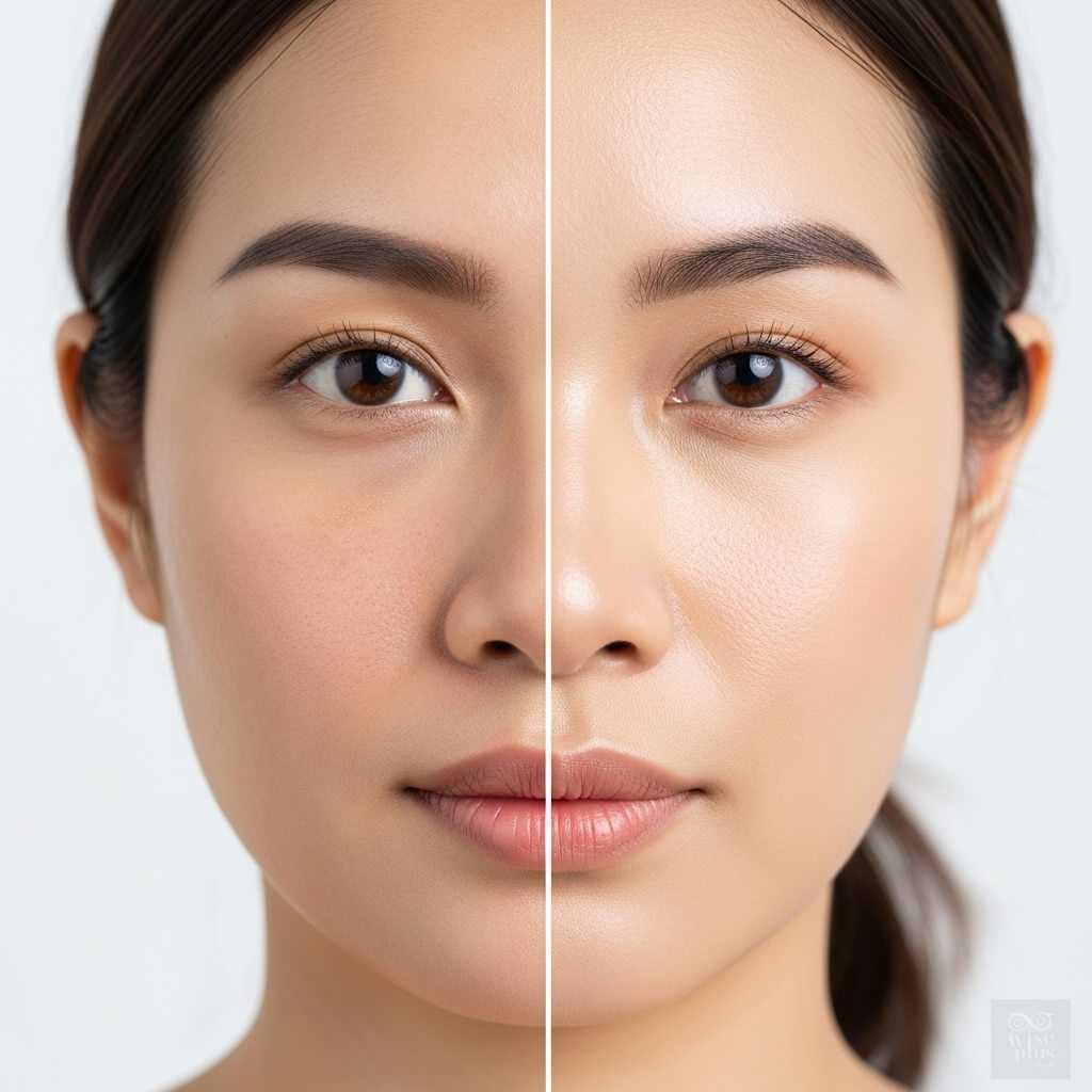 ผิวสาวไทยก่อนและหลังใช้สารสกัดไพล