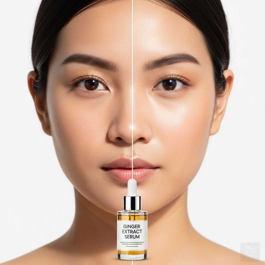 ผิวสาวไทยก่อนและหลังใช้สารสกัดขิง Ginger Extract