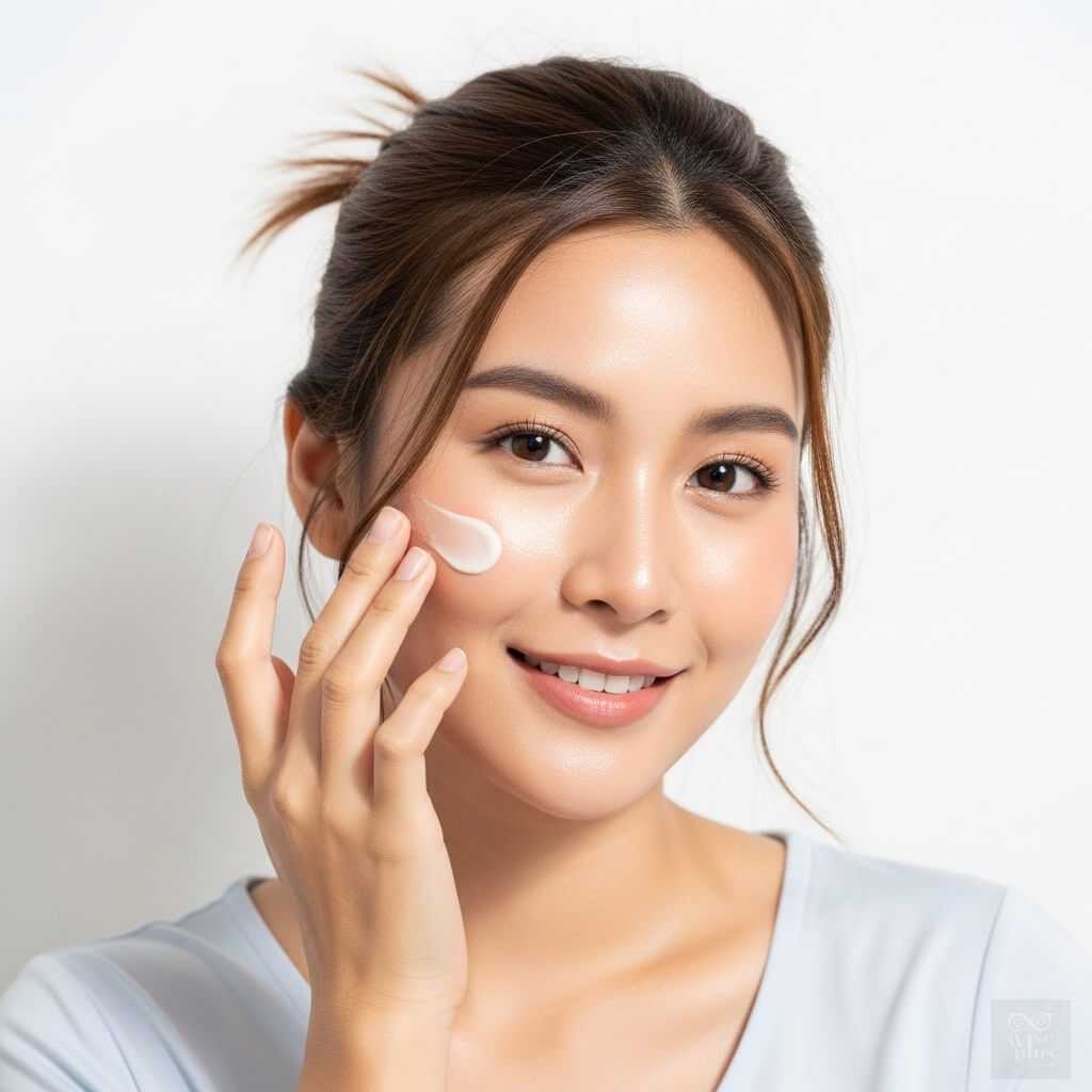 สาวไทยใช้สกินแคร์จากสารสกัดฝรั่ง