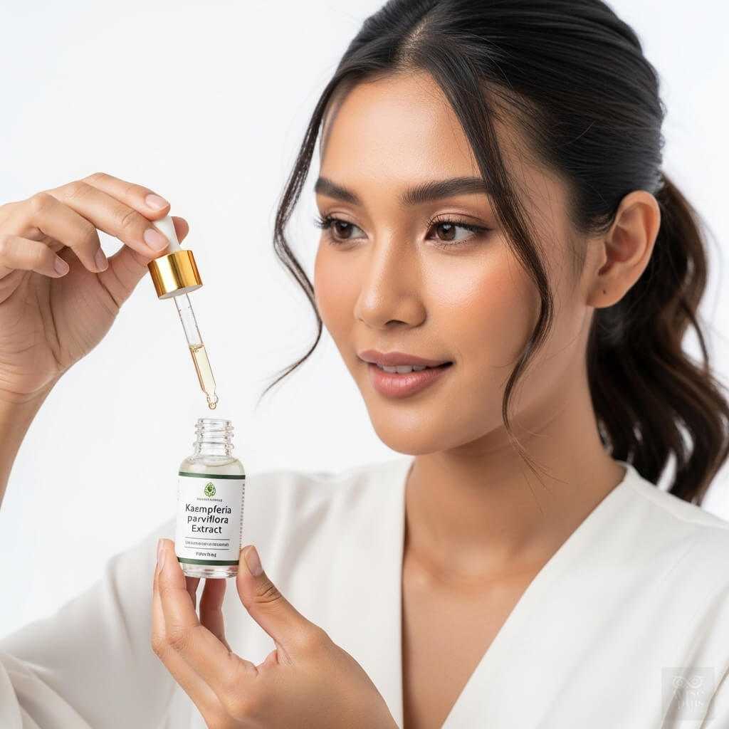 สาวไทยใช้สกินแคร์สารสกัดกระชายดำ