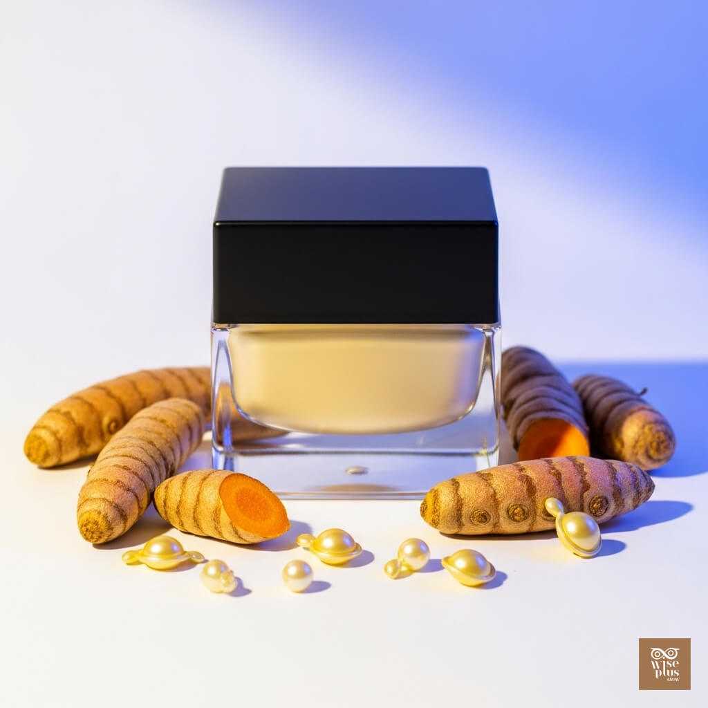 ครีมขมิ้นสูตรกลางคืนผสมไนอะซินาไมด์และเซราไมด์