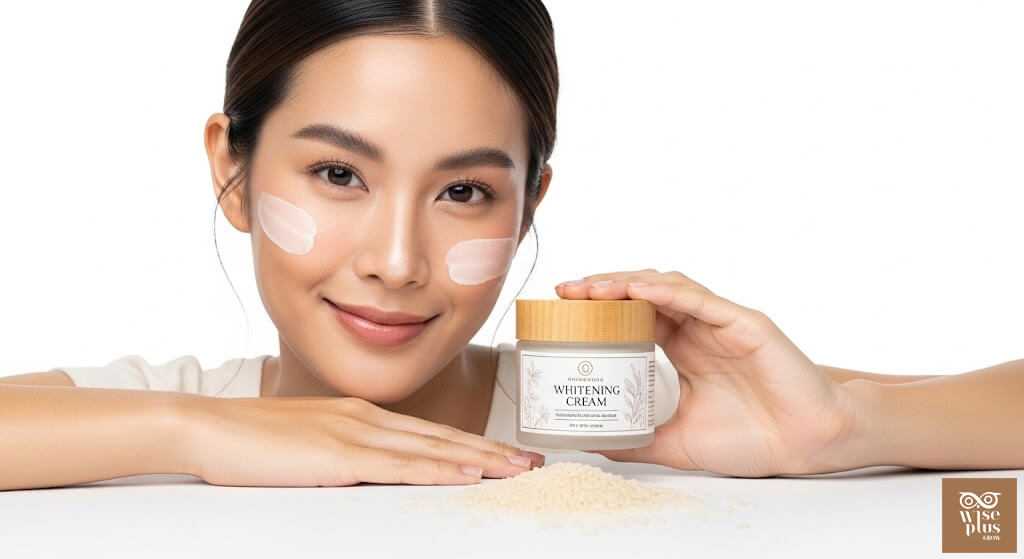 ครีมไวท์เทนนิ่งออร์แกนิค Whitening Cream Organic Rice Extract OEM Lazada