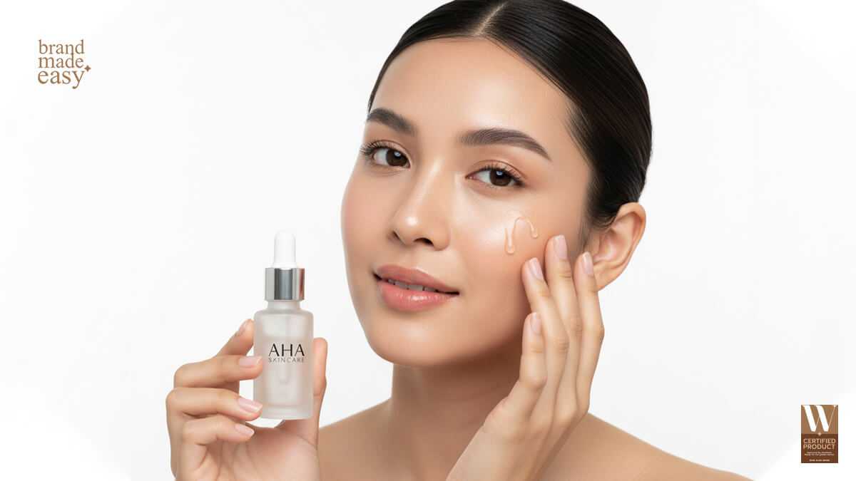 ผู้หญิงไทยใช้เซรั่ม AHA บำรุงผิว