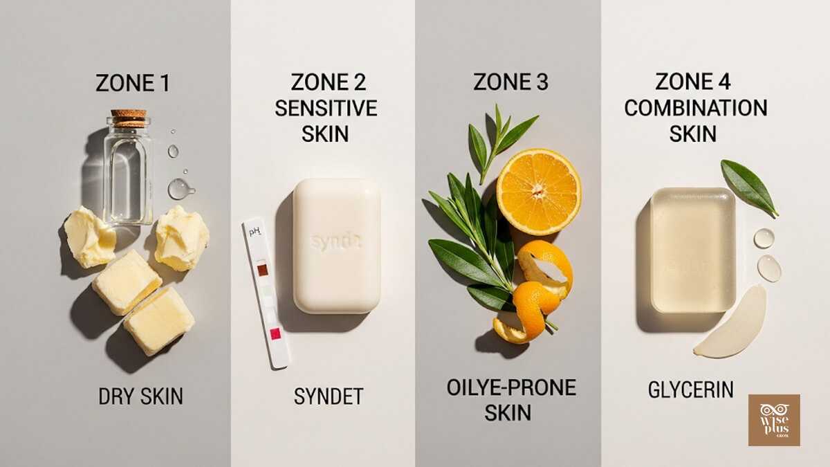 ส่วนผสมสบู่หอมอโรมาสำหรับผิวแห้งแพ้ง่ายมันผสม