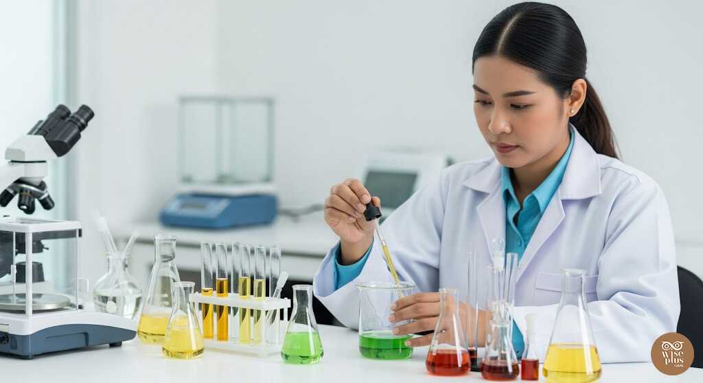 การวิจัยและพัฒนาสูตรครีมสกินแคร์ในห้องแล็บ