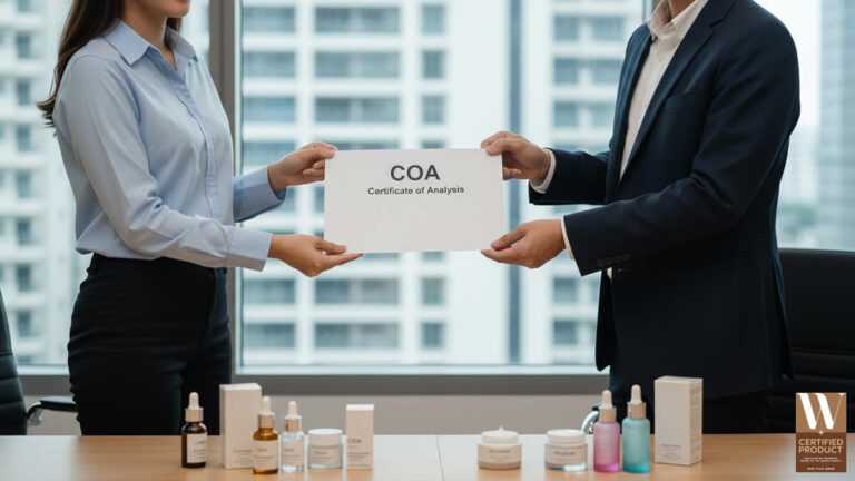 เอกสาร COA ยืนยันคุณภาพสินค้าเครื่องสำอางก่อนจำหน่าย