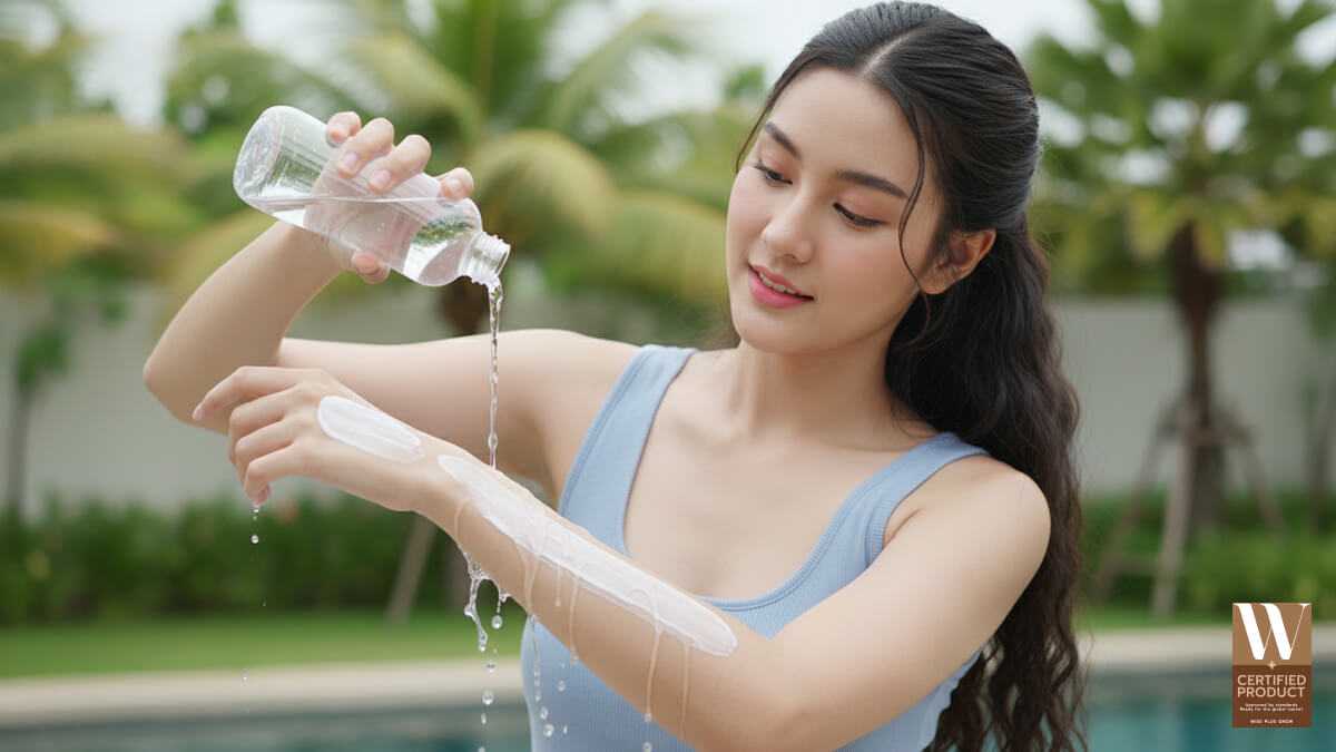 ความหมายของคำว่ากันน้ำได้ในผลิตภัณฑ์ครีมกันแดดและขอบเขตการปกป้องผิว