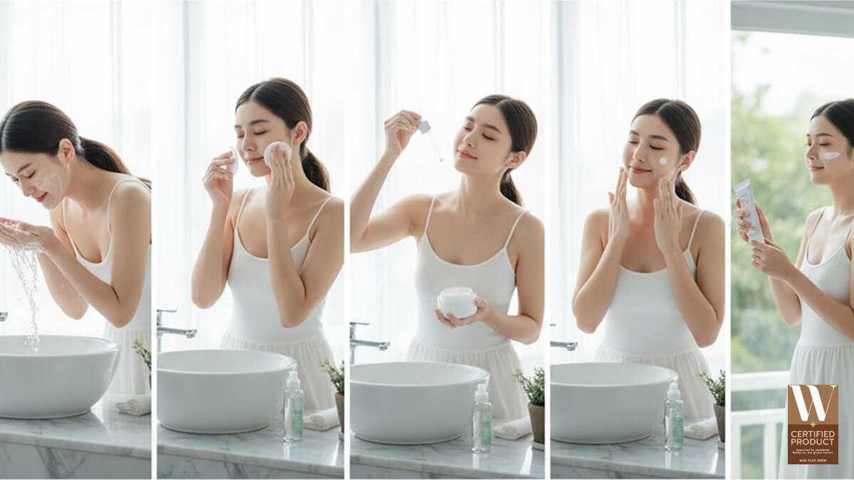 5 ขั้นตอนสำคัญของการลงสกินแคร์ตอนเช้าให้ผิวแข็งแรงและสดใส