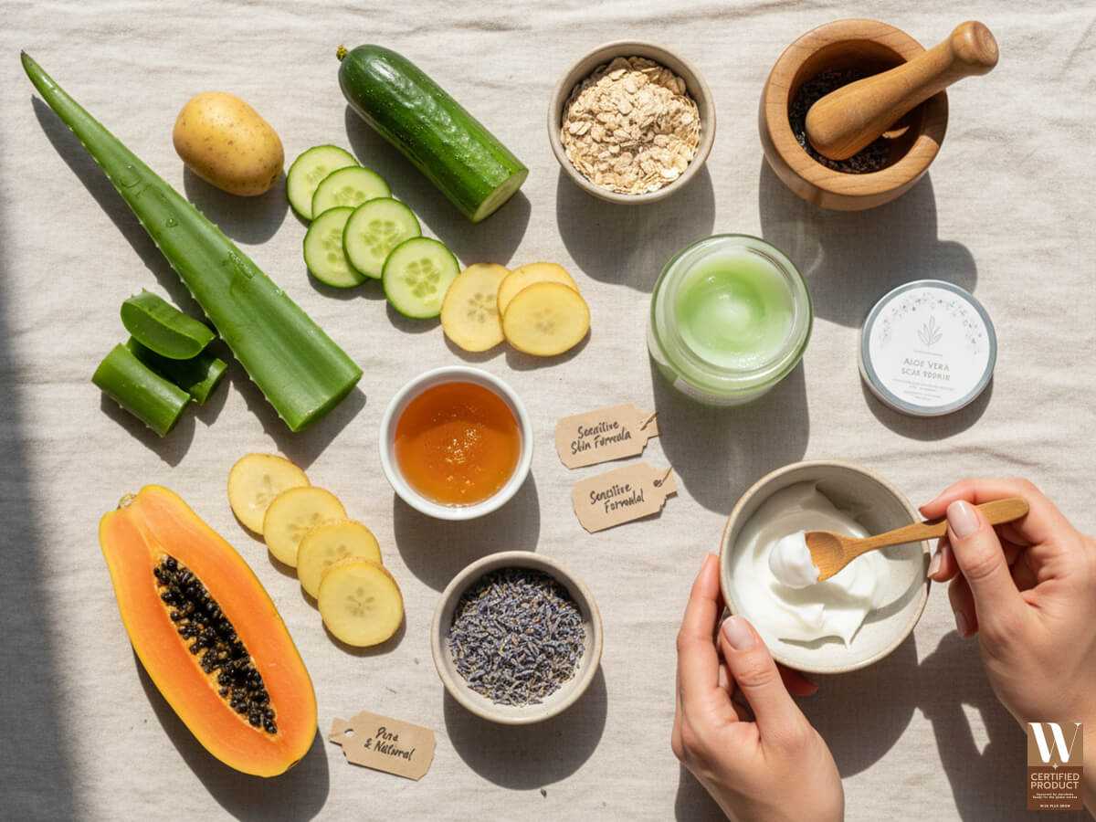 วิธีรักษารอยแผลเป็นแบบธรรมชาติสำหรับผิวแพ้ง่าย