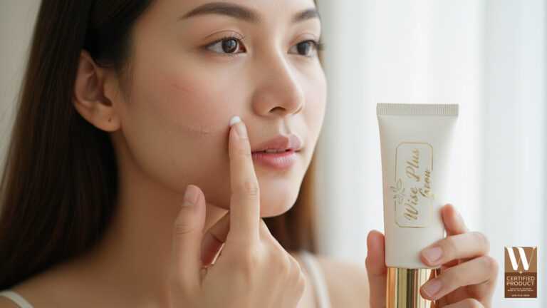ครีมลดรอยแผลเป็นบนใบหน้าเพื่อผิวเรียบเนียนอย่างเป็นธรรมชาติ