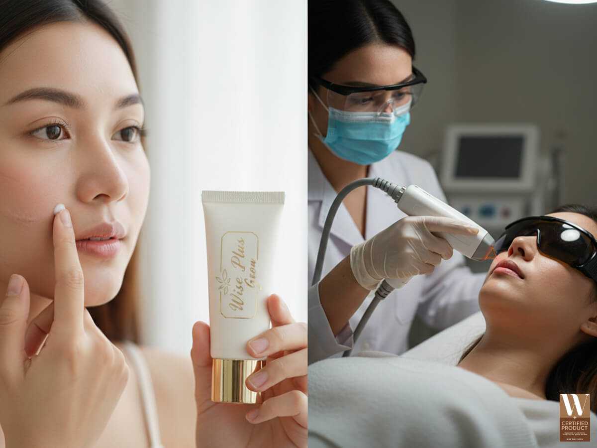 เปรียบเทียบครีมลดรอยแผลเป็นกับเลเซอร์แบบไหนเหมาะกว่ากัน