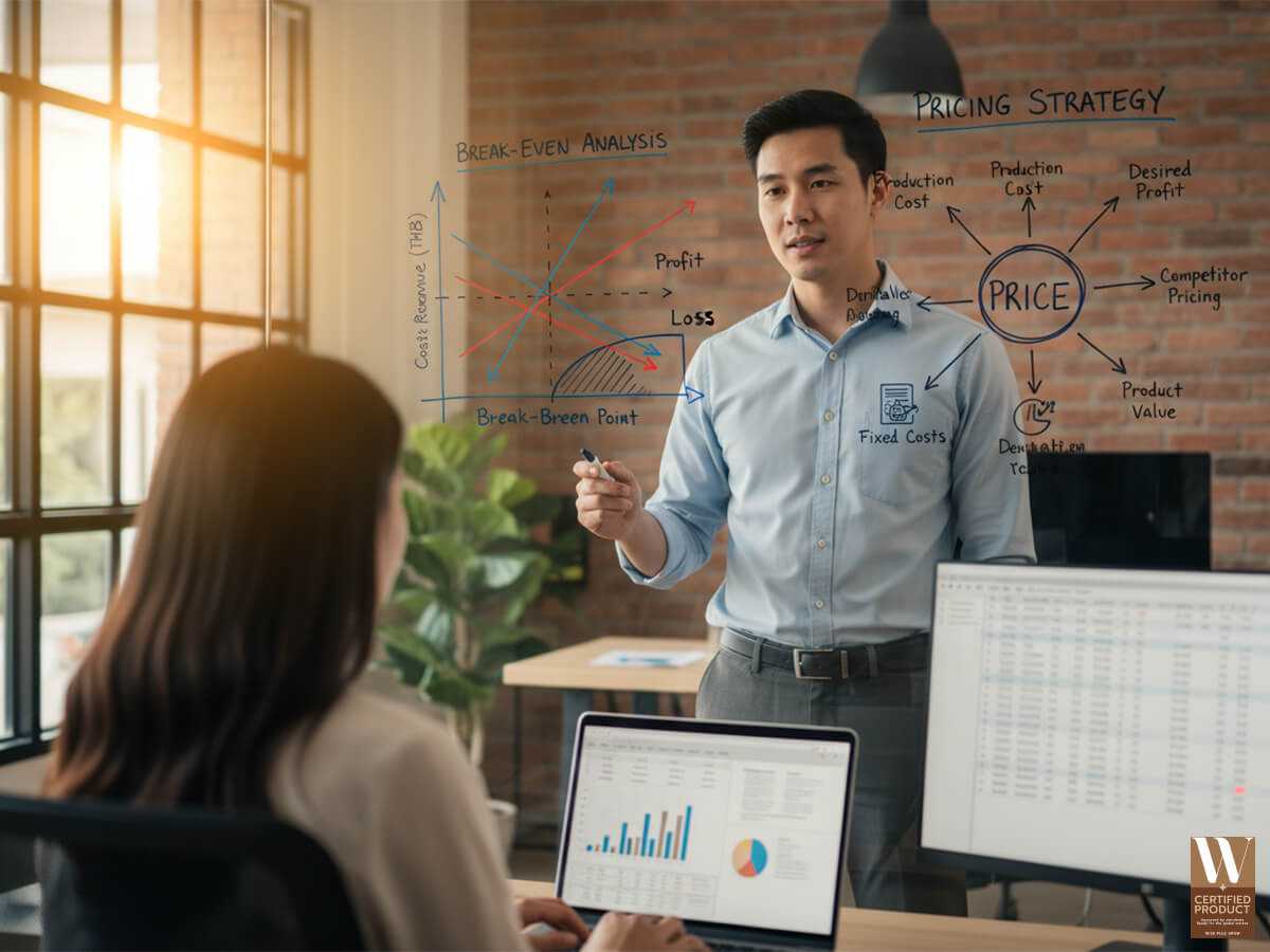 การคำนวณจุดคุ้มทุนและการตั้งราคาขายครีมบำรุง