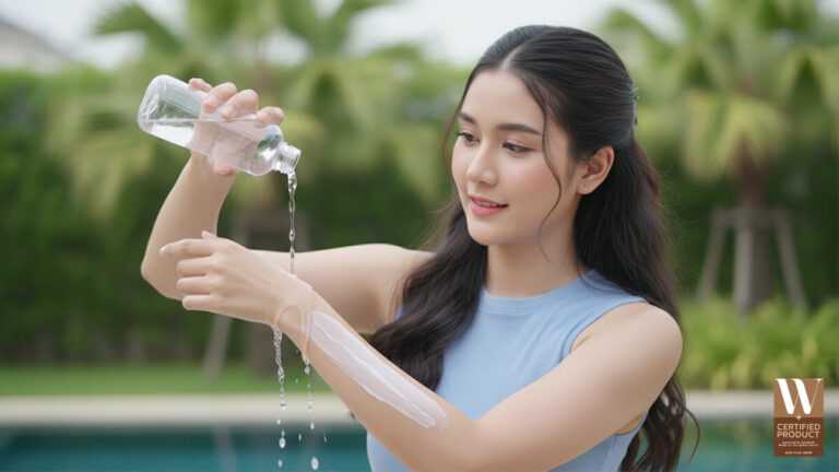 ประสิทธิภาพการกันน้ำของครีมกันแดด