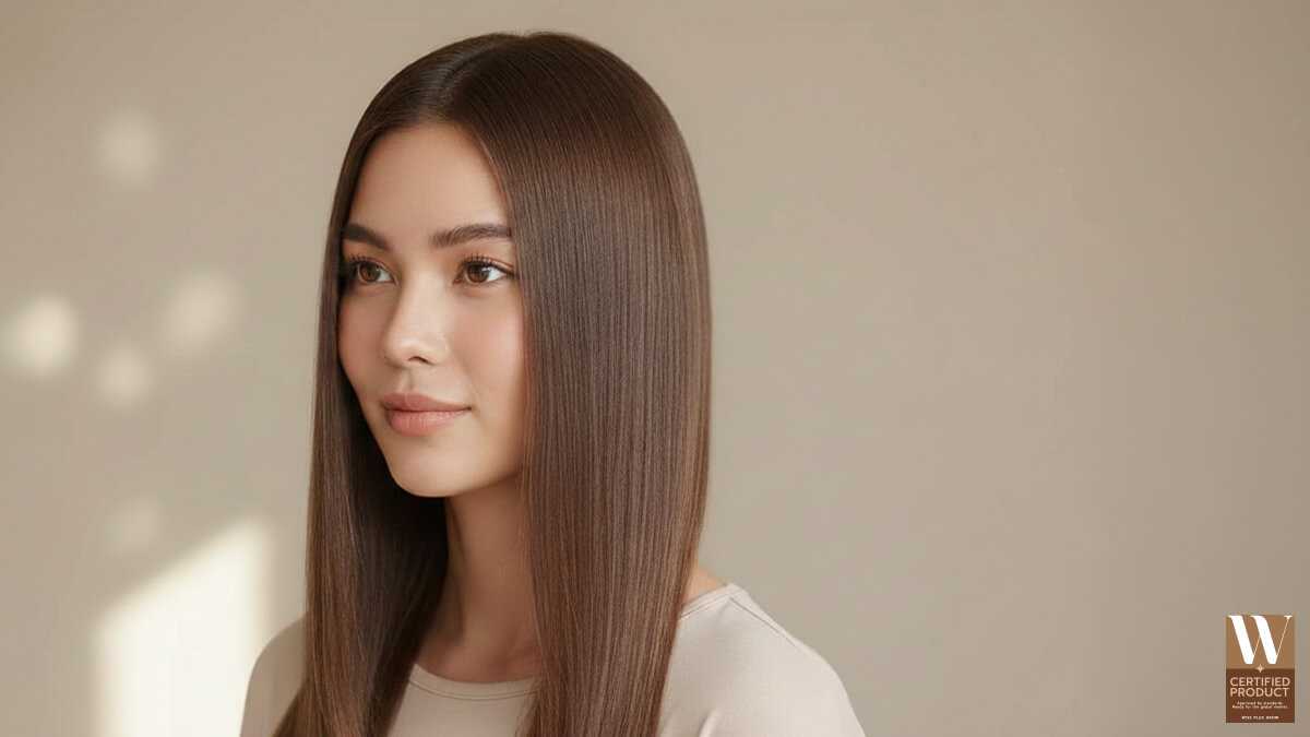 ผมสีน้ำตาลไม่ต้องเติมโคน