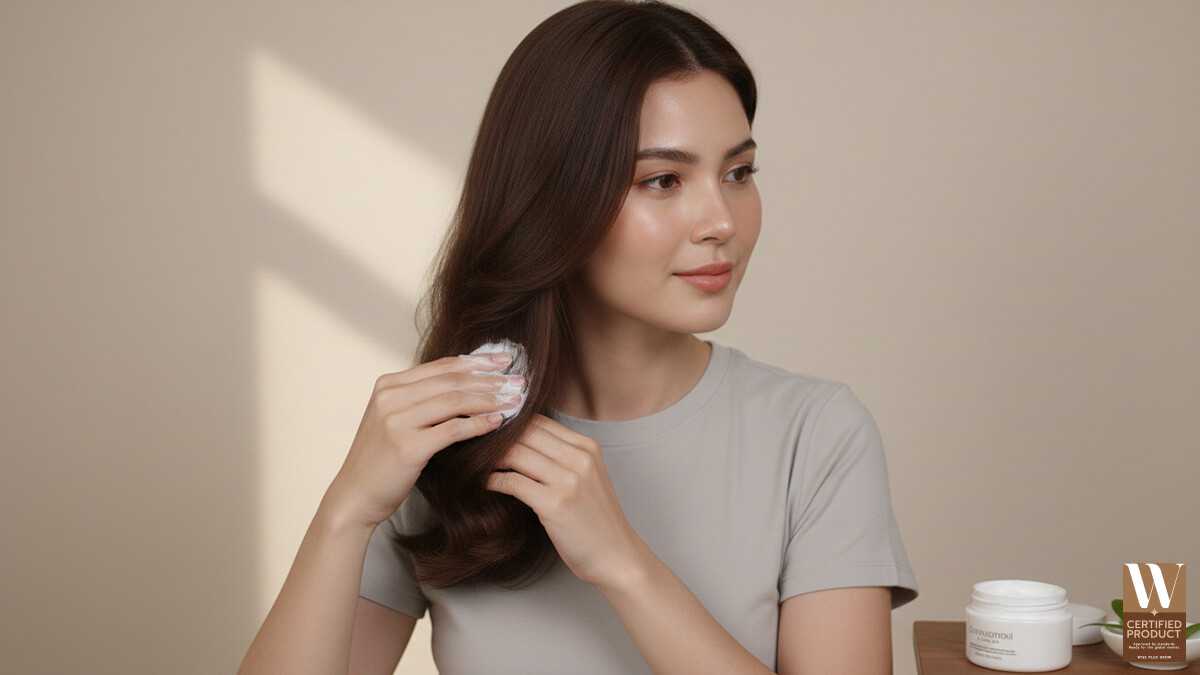 เทคนิคชะโดว์รูทผมสีน้ำตาล