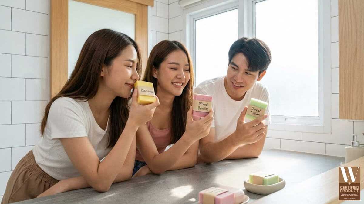 สบู่โทนหวานแนวผลไม้สร้างประสบการณ์อาบน้ำที่ผ่อนคลาย