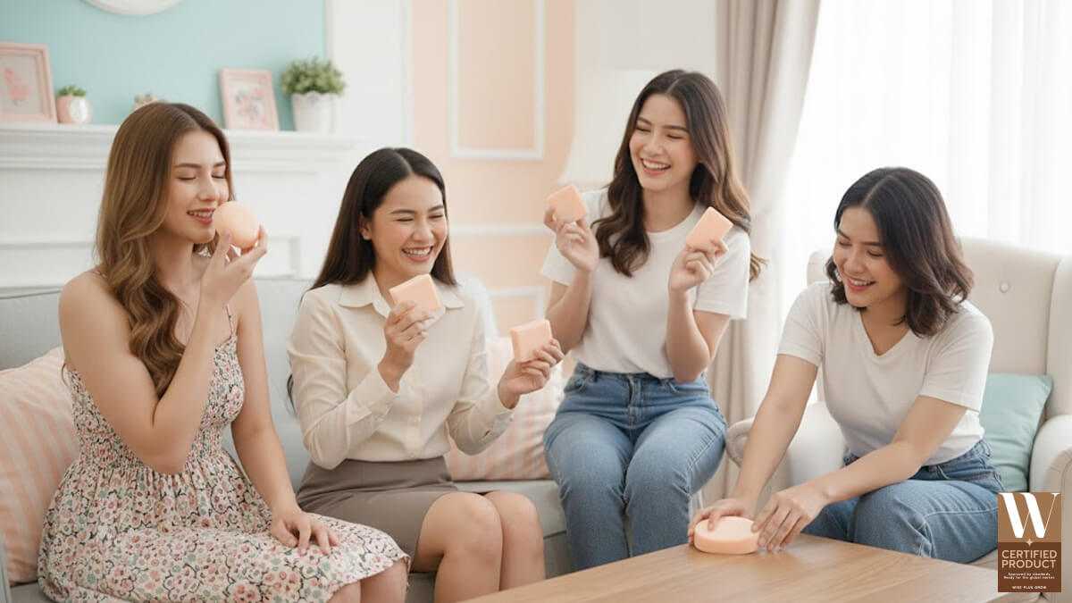 กลุ่มสาวไทยหลายสไตล์ที่เหมาะกับการใช้สบู่ลูกพีช