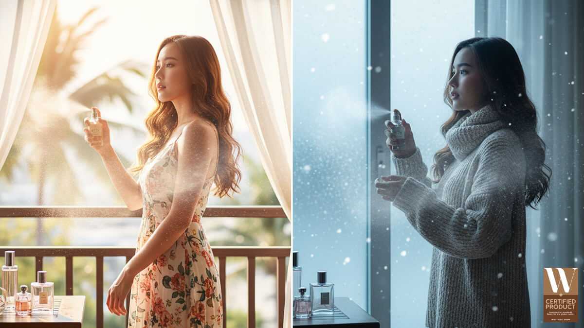 ความสัมพันธ์ระหว่างอุณหภูมิกับการระเหยของกลิ่นน้ำหอม