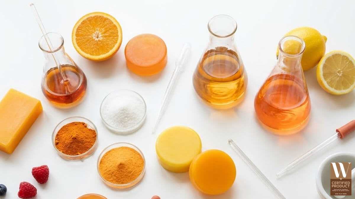 ส่วนผสมวิตามินซีหลายรูปแบบที่ใช้ในสบู่วิตามินซี