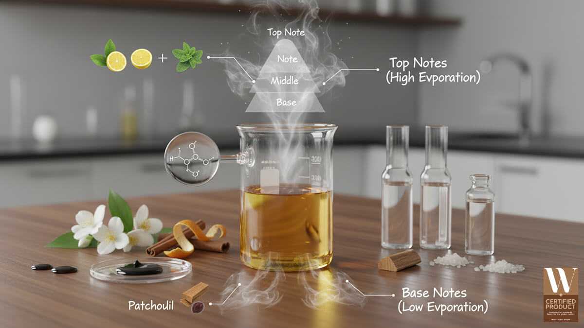 หัวน้ำหอมคือส่วนผสมหลักที่ให้กลิ่นในน้ำหอม