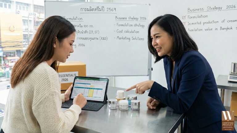 แนวทางเลือกผลิตครีมสำหรับเริ่มต้นธุรกิจความงามปี 2026 ให้คุ้มการลงทุน