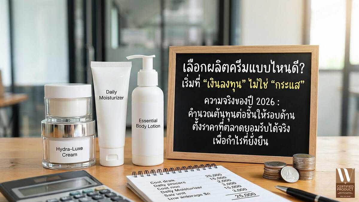 แนวทางเลือกผลิตครีมให้เหมาะกับงบประมาณและเงินลงทุนของแบรนด์