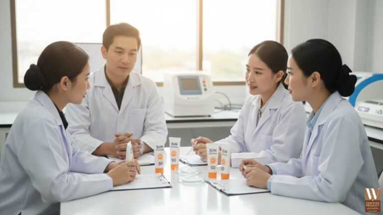 การทดสอบค่า SPF และ UVA-PF ตามมาตรฐาน ISO ในโรงงานครีมกันแดดไทย