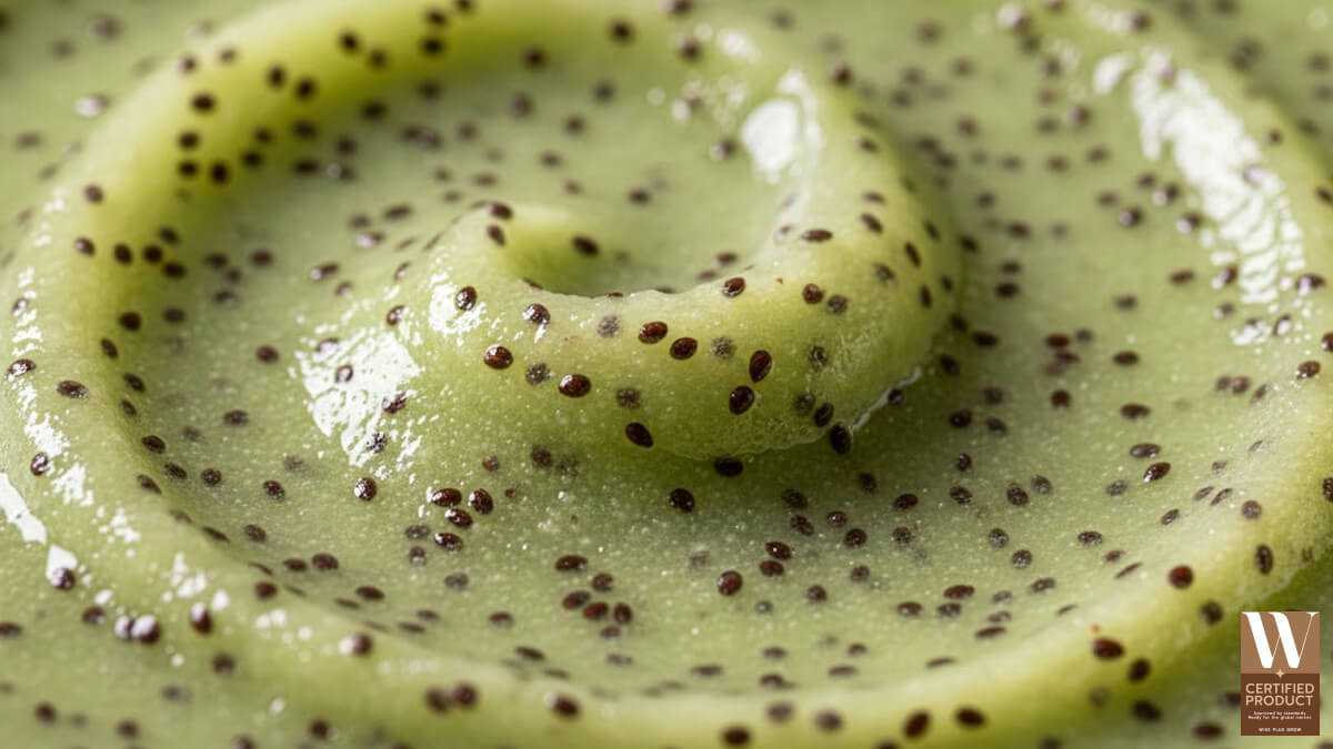 เนื้อสครับกีวีเม็ดละเอียดฐานครีมมี่