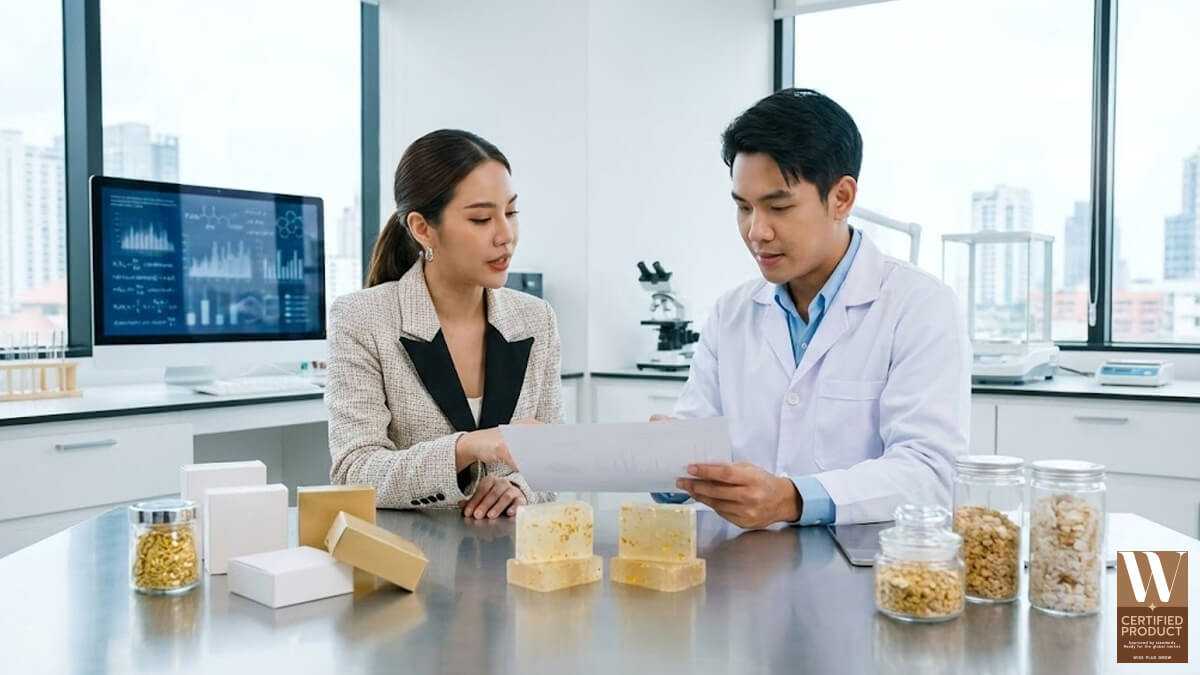 ที่ปรึกษาโรงงานรับผลิตสบู่น้ำแร่ทองคำร่วมออกแบบสูตรและแพ็กเกจแบรนด์
