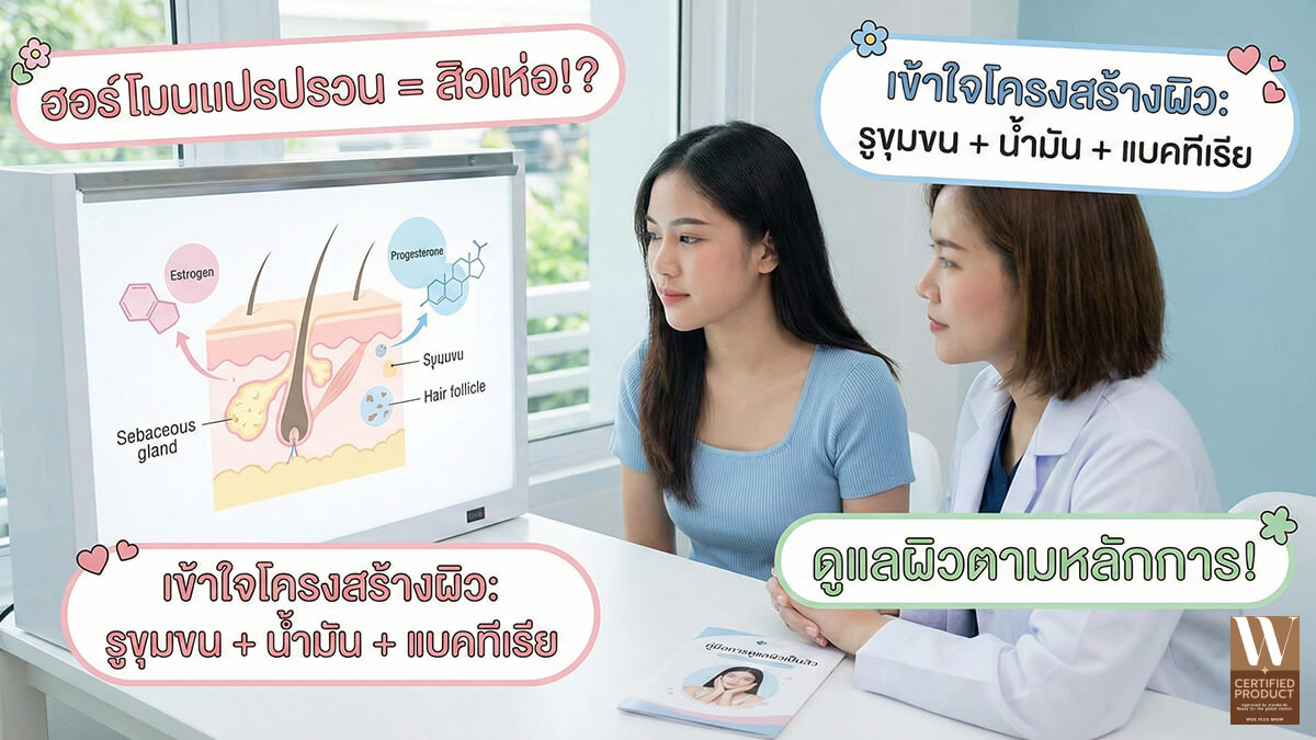 มุมมองเชิงผิวหนังที่อธิบายพฤติกรรมและการเปลี่ยนแปลงของสิวก่อนมีประจำเดือน