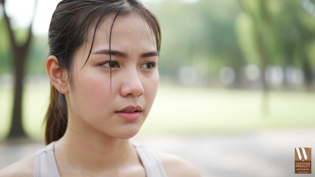 เหงื่อส่งผลต่อผิวอย่างไรหลังการซ้อม